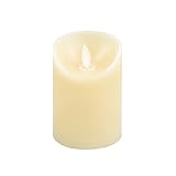 Flameless Real Wax移動ウィックLED Candle forホーム/パーティー/ハロウィン/クリスマス/ウェディングの装飾 3"x 4"-iDOO LC10-C710W 1