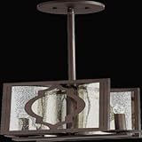 Quorum Lighting 3111-2-86, Ventana Mini Square Pendant, 2 Light, 40 Total Watts, Oiled Bronze [並行輸入品