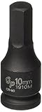 Grey Pneumatic 1910M 0.38 in. Drive X 10 mm Hex Driver
