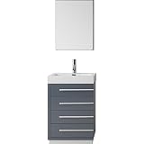Virtu js-50524 – 001 Bailey 24インチシングル洗面化粧台セット Single Vanities JS-50524-GR-001 1