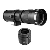 カメラ MF スーパー望遠レンズ F/8.3-16 420-800mm T2マウント RFマウントアダプターリング付き 1/4スレッド交換用 R/ / R5/ R5/ R5C/ R6/ RP RFマウントカメラ用