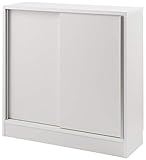 キャビネット カウンター下収納 窓下収納 スリム ホワイト 白 幅90 引き戸 板扉 キッチン収納 木製 おしゃれ 日本製 完成品 (ホワイト, 幅90引戸)