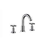 Dawn AB03 1513C 3-Hole Widespread Lavatory Faucet with Cross Handles for 8" Centers, Chrome [並行輸入品]