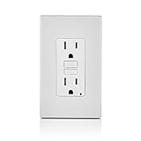 Leviton GFTR1-W SmarTest Self-Test SmartlockPro Slim GFCI Tamper-Resistant Receptacle with LED Indic