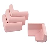 uxcell コーナークッション　コーナーガード　コーナーパッド　コーナーカバー エッジ カバー パッド リビングルーム用 家具 気泡ゴム製 ライトピンク 4 個入れ