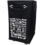 ランドリーボックス　キャスター付き (ブラック)