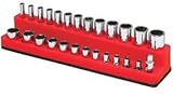 Mechanics Time Savers 727 0.25 in. Drive Deep Rocket Red Socket Holder 4-14 mm.