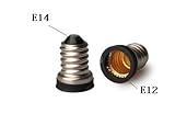 Qishare E14 to E12 Adapter Converter Lamp Adapter (2 PCS) [並行輸入品]
