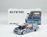 1/64 MINI GT kaido house 街道ハウス civic ホンダ シビック EF 水色 179