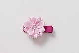 Bijoux & Bee(ビジュー&ビー) サテンリボン花のヘアクリップ<日本製> ピンク