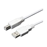 (まとめ)ミヨシ USBケーブル AtoB 2m ホワイト USB-N20/WH〔×10セット〕