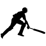 Cricket壁デカールステッカー7 – デカールステッカーと壁画子供少年少女の部屋、寝室。クリケットボールスポーツインド壁アートの装飾 – クリケットシルエット、ホーム装飾壁画 12 in. (12