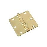 Stanleyハードウェアn830 – 227 3 – 1 / 2 "サテン真鍮ラウンドコーナードアヒンジ