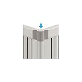 YKK　目隠しコーナー継手　T80　エクスラインフェンス22型用　WFE-372　【アルミフェンス　柵】 　カームブラック