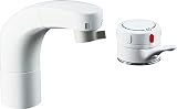 LIXIL(リクシル) INAX 洗面器・手洗器 台付 ホース引出式サーモスタット付洗髪シャワー混合水栓 凍結防止水抜き仕様 SF-805TN
