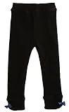 (コ-ランド) Co-land キッズレギンス 女の子パンツ 裏起毛 スパッツ 子供用 ガールズボトムス 厚手 無地 蝶結び飾り ロング 秋冬スキニー レギパン ベビー ブラック 110