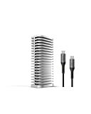 TERRAMASTER D1 SSD Pro 外付けM.2 NVMe SSDケース 80Gbps｜最大7061MB/s 高速転送｜オールアルミ放熱設計・ファンレス静音｜USB4 / Thunderbolt 5・4・3 対応（S SD非搭載）