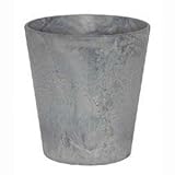 【8個入】植木鉢/プランター アートストーン ラウンド型/10cm 底穴無し グレー(灰) 〔ガーデニング用品/園芸〕 ds-1669262