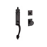 Baldwin SCCOTXRUSRSR481 Reserve Single Cylinder Handleset Cottonwood x Rustic with Rustic Square Ros