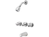 Pfister 01-111 Three-Handle Tub and Shower Combo, Chrome [並行輸入品]