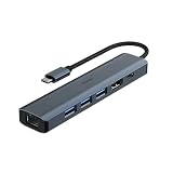 USB C ハブ 6in1 Type-C Hub USB-C バスパワー 4K 60Hz HDMI LAN 1Gbps PD充電 usb3.0 ドッキングステーション MacBook Air ノートPC iPad Air Pro Switch 対応 ドックなし