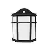 Euri Lighting EWL-1100ep-BK LED Outdoor Wall Fixture Soft White 3000K Non-Dim 14W 1000 lm Wet Rated 