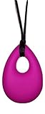BPA Free Silicone Teething Necklace (Teardrop) (Magenta) by Anderson Baby Care