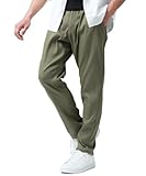 [エムアールユー] ストレッチパンツ メンズ チノパン ロングパンツ 接触冷感 ストレッチ 吸汗速乾 軽量 ゆったり ホワイト LL