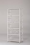 組立簡単!イージーラック ６段 [GD-575] ホワイト色 幅800×奥行400mm×高1930mm