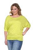 ホワイトマークユニバーサルps124-lime-3 X LプラスサイズBat Sleeve top-tunic44 ; 3 Extra Large