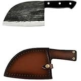 Handmade Forged Chinese Kitchen Knife Meat Vegetable Chopping Chef Knives Cleaver Sheath Sharp