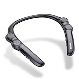 ウェアラブル ネックスピーカー ポータブルスピーカー 首掛けスピーカー首かけ 軽量 bluetooth 5.0 （ブラック）