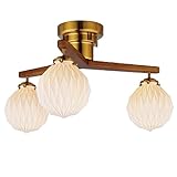 インターフォルム シーリングライト LT-4190WH マリオン LED電球付 ホワイト 北欧 レトロ ウッド ゴールド