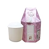 骨袋 覆い袋 骨壷セット さくら 桜花 六角 骨壷カバー 戒名/お写真入れシール付き 分骨 骨壺付き 手元供養 納骨 ペット (ピンク, 3.5寸)