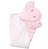 カーターズ（Carter's）【2014年】【薄ピンクゾウさんフード付バスタオル】女の子用ベビーピンク水玉模様&ぞうさんフード付きベビー用タオルケット,白ブランケット,毛布【並行輸入】