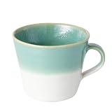 2toneマグカップ 330ml｜道祖土和田窯・益子焼の上質な手仕事（日本製）白青/青白 (青糠 Seiji/Nuka)_電子レンジ対応/食洗機対応_シンプル_ホワイト/ブラウン