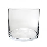 Flower Glass Vase Decorative Centerpiece For Home or Wedding by Royal Imports - Cylinder Shape 5 Tal
