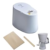 エムケー 餅つき機 全自動 2合 プチもっち RM-02HW 餅カッター まん名人 のし板 めん棒 4点セット