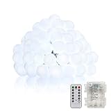 Cshare LED ストリングライト イルミネーションライト 5M 50LED 8点灯モード キャンプ用 フェアリーライト 電池式 ワイヤ