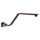 hanebath真鍮Gooseneck拡張子シャワーアームとフランジ、クロムまたはつや消しニッケル 0.5-14 NPT Male 04-089ORB