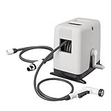 タカギ(takagi) ホース ホースリール 20m 4水形 カバー付き 脚付き BOXYツイスター ボクシー RC220CG チャコールグレー 内径12mm