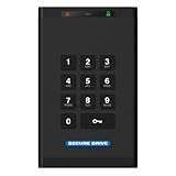 SecureData SecureDrive KP 2TB ハードウェア 暗号化 USB 3.0 外付けドライブ FIPS 140-2 レベル3 キーパッドTAA準拠、CJIS、HIPAA、CMMC、GDPR準拠、MacおよびWin Free AVで動作