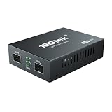 10Gtek ギガビット 光メディアコンバーター, 1.25G/2.5Gbps 2ポートSFP モード コンバーター, SFPリピーター（モジュールなし）