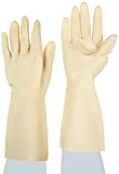 Ansell 384 Natural Latex Glove, 20 mils Thick, Medium (Pack of 12 Pairs) by Ansell