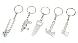 【5点セット】 ミニチュア工具 キーホルダー ストラップ ドライバー プライマー 斧 オノ ドリル
