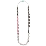 Mama & Little Olivia Silicone Baby Teething Necklace for Moms - Nursing Necklace in Rose Quartz - Te