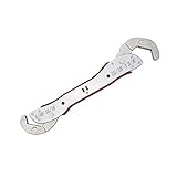 Perfk 高品質　万能スパナ　汎用　調整可能　9mm〜45mm対応　多機能レンチ　 配管工事　人間工学　作業工具　シルバー　　