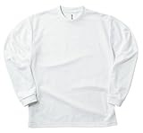 [グリマー] Tシャツ UVカット・吸汗速乾 ドライメッシュ長袖Tシャツ4.4oz [メンズ] ホワイト SS