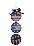 Alpine QLL112 3-Bottle Cap Americana Metal Wall Decor [並行輸入品]