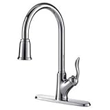 Ultra Faucets UF13303 Transitional Collection Aerated Single-Handle Kitchen Faucet with Pull-Down Sp